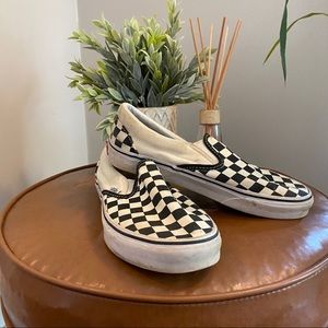 checkered slip on vans!